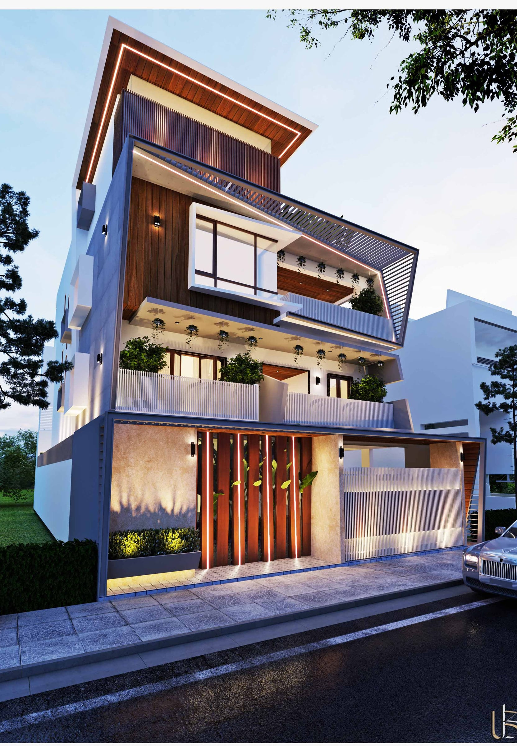 Abdul Kareem Residence Front Elevation