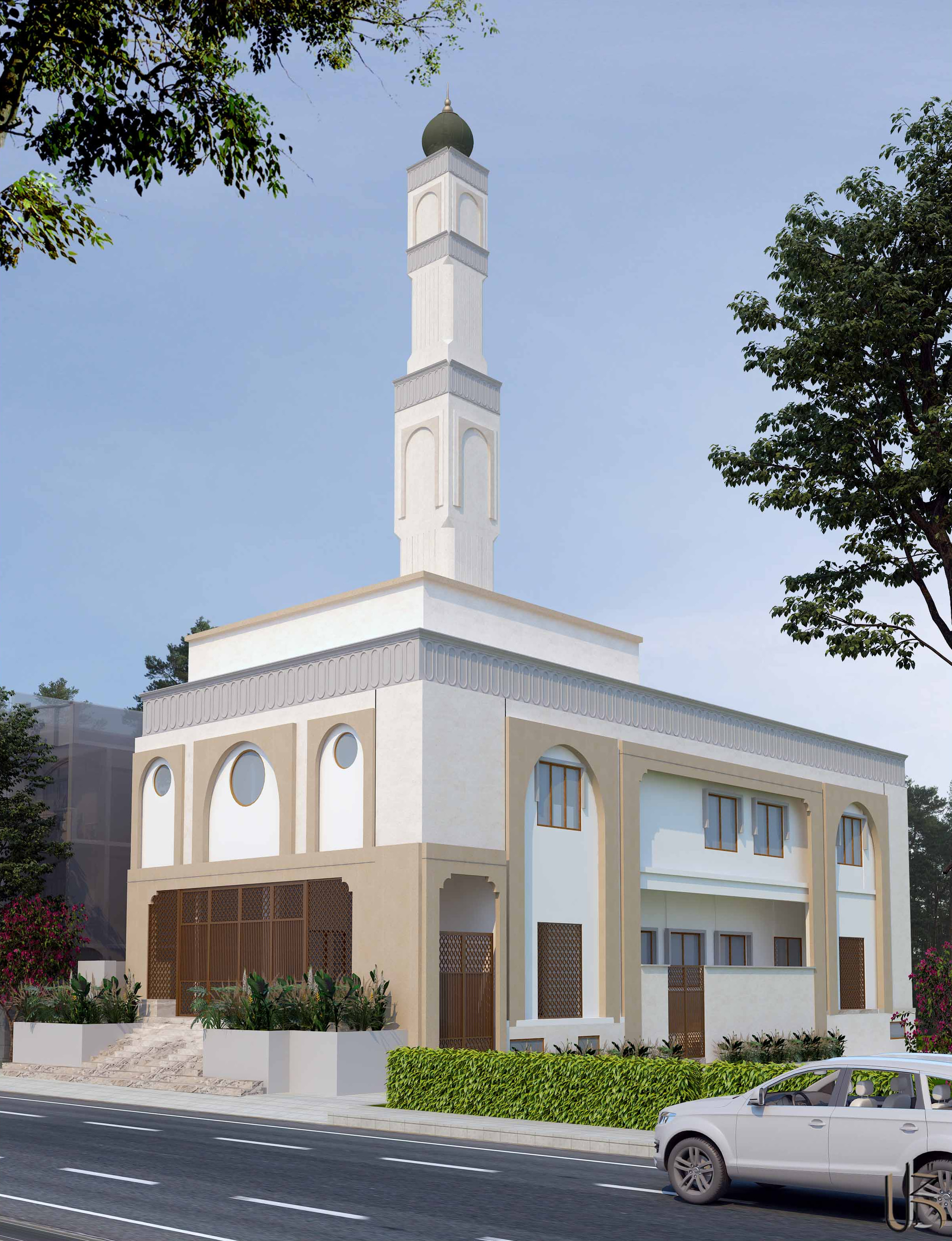 Masjid Wafa Night Elevation
