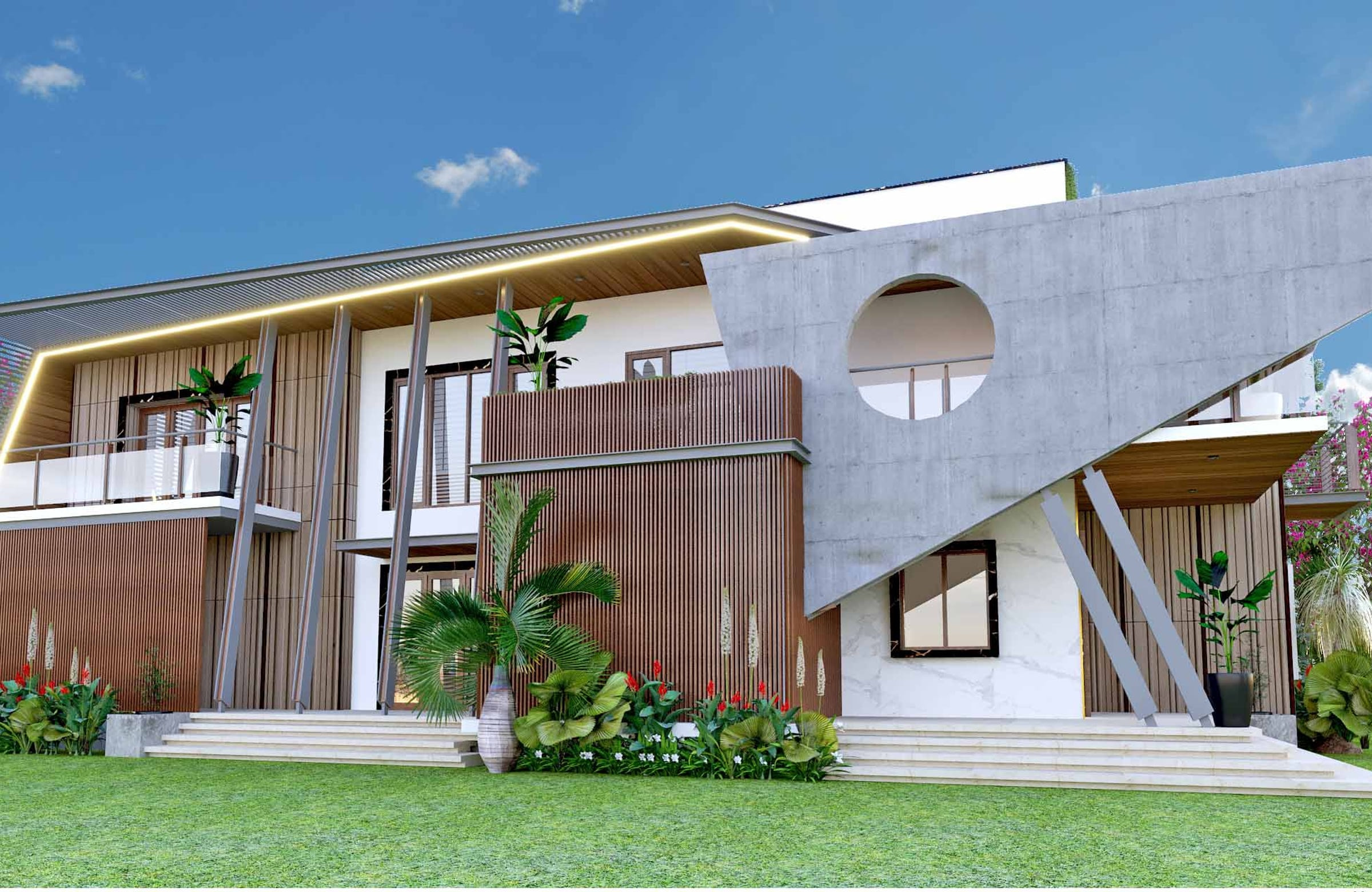 Ovais Bungalow Angular Columns