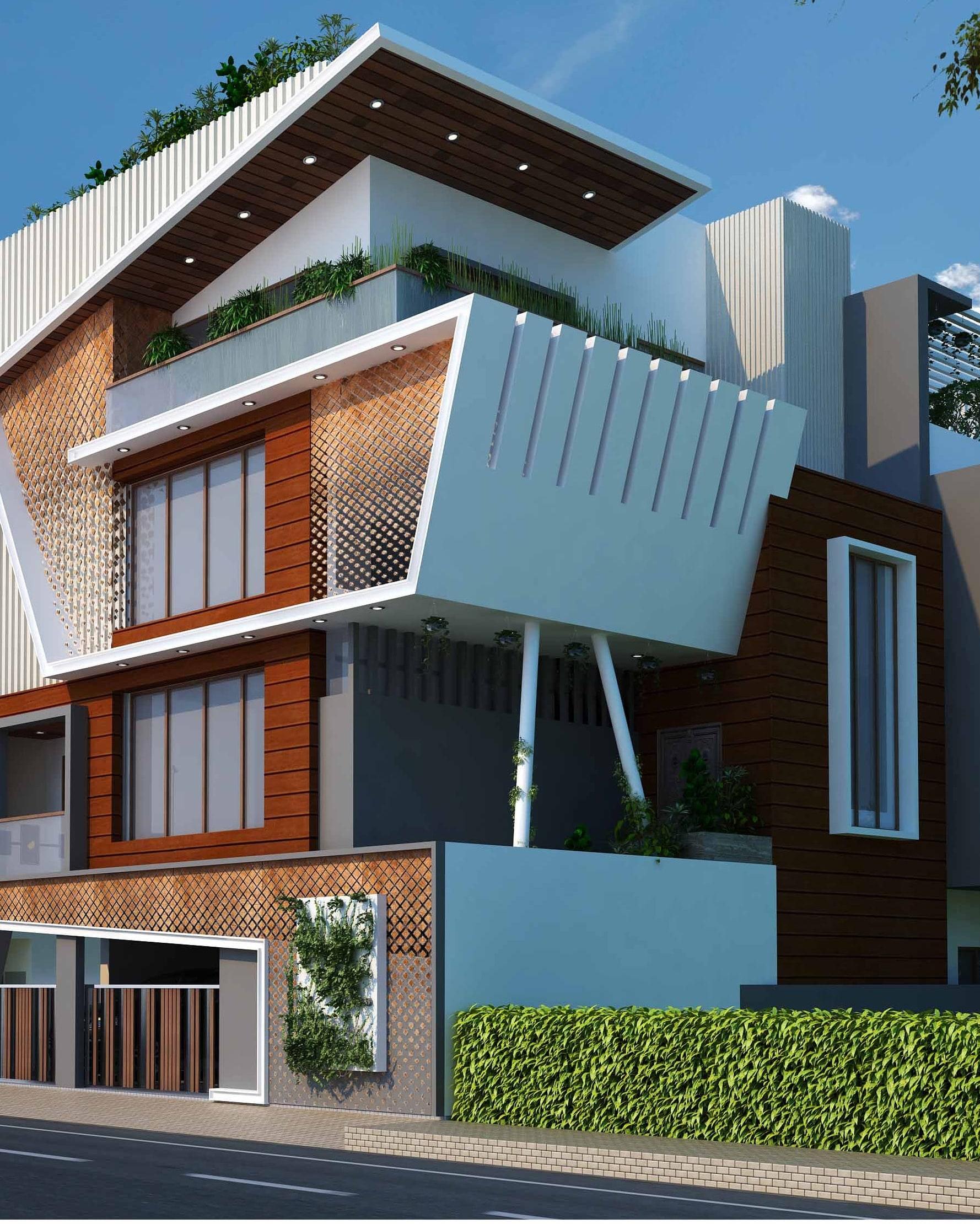 Shantinagar Residence Facade