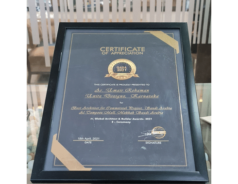 GABA 2021 Framed Certificate Studio Gallery Display - Unitz Dezignz